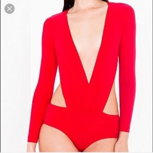 American Apparel red Venus bodysuit new with tags